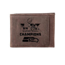 Seattle Seahawks, Super Bowl 60, Front Pocket Wallet, Brown