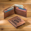 Carolina Hurricanes 2026 Stanley Cup Champions Brown Leather Bi-Fold Wallet