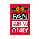 Chicago Blackhawks Fan Parking USA Metal Wall Sign, 7.5" x 11.5"