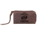 Carolina Hurricanes 2026 Stanley Cup Champions Brown Leather Wristlet Wallet