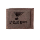 Front Pocket Wallet w/ RFID Blocking, St Louis Blues 2025, Brown