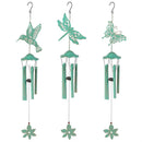 Cottage Garden Wind Chime, Metal, Dragonfly/Butterfly/Hummingbird Asst of 3