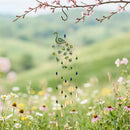 Hillside Pasture Decorative Wind Chime, Metal with Beadwork, Peacock
