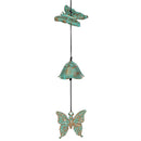 Cottage Garden Outdoor Hanging Decor, Metal Cast Iron Butterfly /Hummingbird/Dragonfly, 3 Asst