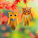 Harvest Blossoms Wind Chime, Metal Owl Wind Chime, Asst of 2