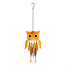 Harvest Blossoms Wind Chime, Metal Owl Wind Chime, Asst of 2