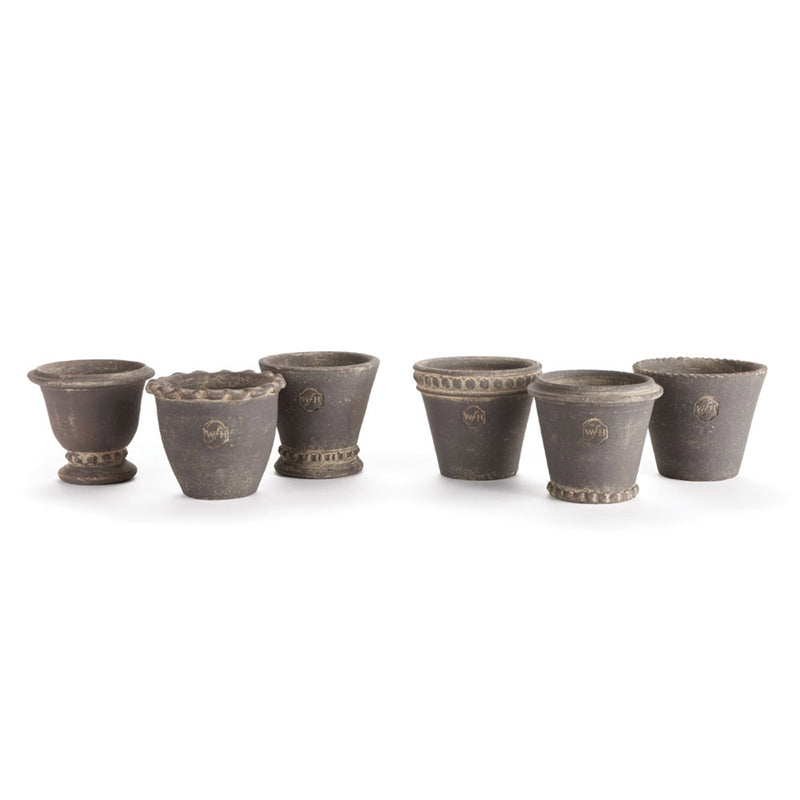 Napa Home Garden, WH MINI POTS ,SET OF 6,wh111