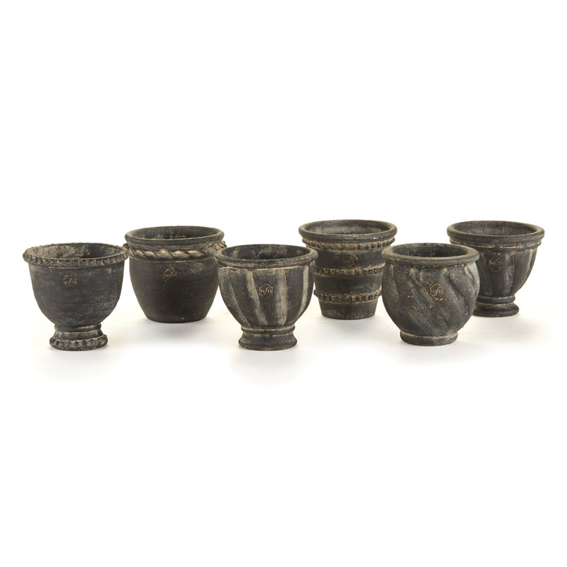 NAPA Home & Garden, WAKEFIELD HANDMADE MINI POTS, SET OF 6,WH133BE