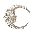 Handcrafted Metal Multi-Colored Willow Branch Moon Face Wall Art