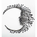 Handcrafted Metal Multi-Colored Willow Branch Moon Face Wall Art