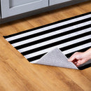 Black & White Horizontal Stripes Washable Mat 24"x36"