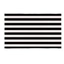 Black & White Horizontal Stripes Washable Mat 24"x36"