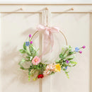 Cottage Garden Wreath, Half Wreath, 14"