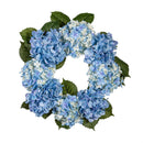 VivaStyle Artificials, Artificial Blue & White Hydrangea Wreath, 16"H