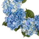 VivaStyle Artificials, Artificial Blue & White Hydrangea Wreath, 16"H