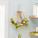 Hop Into Spring Wreath, Easter Egg Half Wreath, 16"