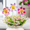 Mini Metal Floral Spinner, 18"H, 3 Style, 12PCS CDU