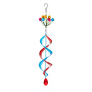 Cottage Garden Wind Spinner, Hanging Helix Twirler, 26"H