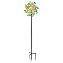 Cottage Garden Wind Spinner, Metal Leaf Spiral Wind Spinner, 75"H