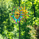 Cottage Garden Wind Spinner, Curled Ray Spin, 74"H
