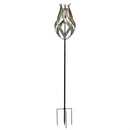 Cottage Garden Wind Spinner, Verdigris Vertical Spiral Spinner, 75"H