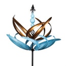 Cottage Garden Wind Spinner, Verdigris Metal Wind & Wave, 90"H