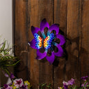 Cottage Garden Wall Spinner Solar Butterfly with Twinkling Lights