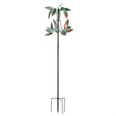 Cottage Garden Wind Spinner, Metal Verdigris Leaves, 75"H