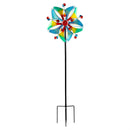 Cottage Garden Wind Spinner, Rainbow Bloom, 73"H