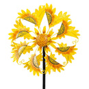 Hillside Pasture Wind Spinner, Metal Radiant Sunflower, 73"H