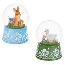 Hop Into Spring Water Globe, Farm Animal, Asst of 2, 3.5"H