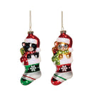 Cat In Stocking Orn, A/2