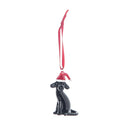 Glass Black Dog Orn