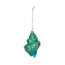 Green Shell Glass Ornament