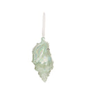 Glass Aqua Shell Orn