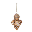 Glass Orange Shimmer Octopus Orn