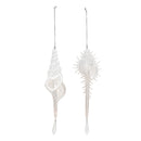 White Shimmer Shells Orn, A/2