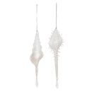 White Shimmer Shells Orn, A/2