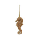 Wood Bead Sea Horse Orn