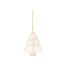 Honeycomb Paper White Tree Orn