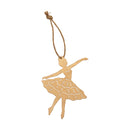 Gold Balerina Metal Orn
