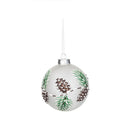 Frosted Pinecone Glass Orn