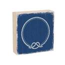 Monogram Blank Nautical Blue Sign Wood Block 6"x6"