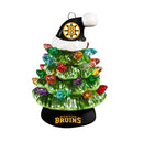 Boston Bruins 2025 Mini LED Tabletop Christmas Tree, 4"
