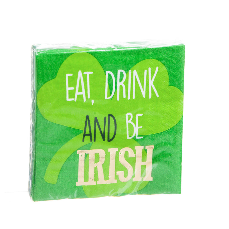 40ct, 3ply,  Cocktail Napkin,Foil,Be Irish,z4ncf6690