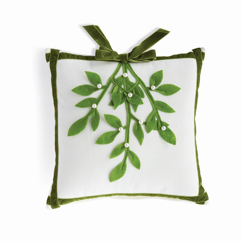 NAPA Home & Garden, MISTLETOE SQUARE PILLOW 18",Z5255GWH