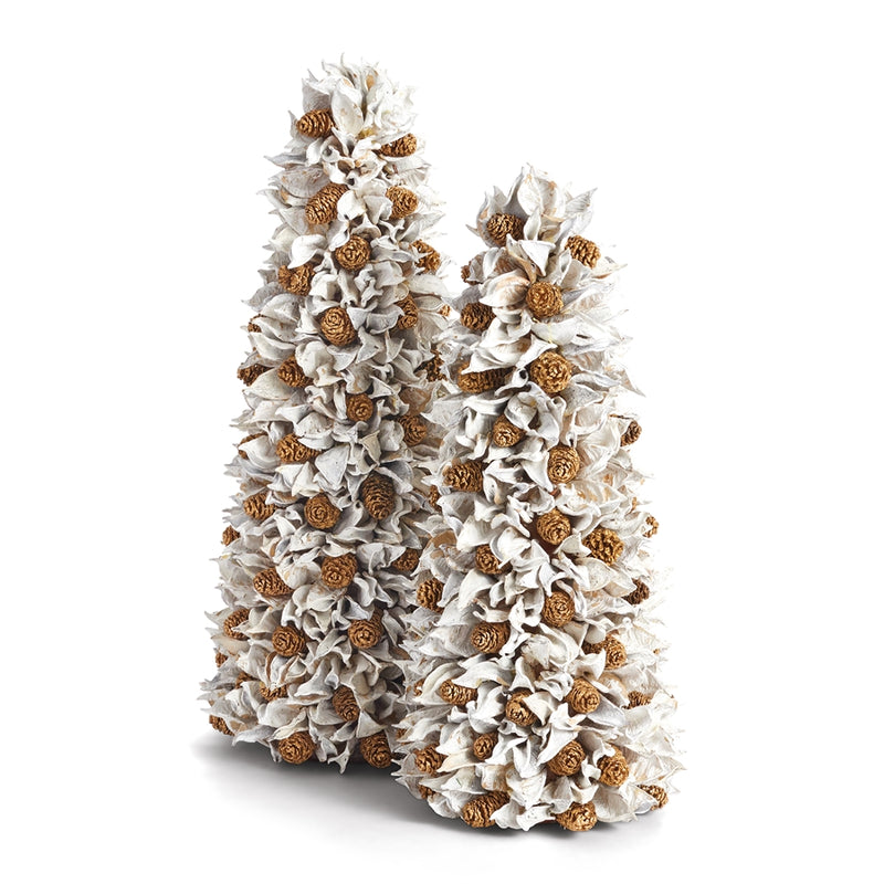 Napa Home Garden, PINE CONE & COTTN SHELL TPRIES ,SET OF 2,z7085whb