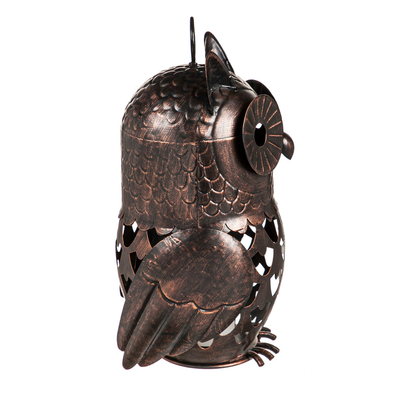 Evergreen Statuary,18"H LED Owl,10.03x9.84x18.3 Inches