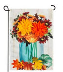 Fall Mums Floral Mason Jar Garden Flag