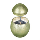 Bunny Blooms Egg Mercury Glass Candle Smoke Green